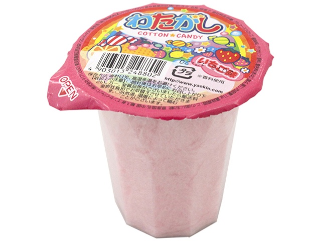 やおきん カップわたがし いちご  ×144 【全国送料無料】(沖縄・離島は別途)