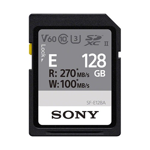 ソニー 【送料無料】SF-E128AT 高解像度写真や動画の撮影処理に最適。大容量データの高速転送に適したSDXC UHSスピードクラス3対応UHS-IIのサムネイル