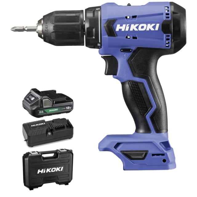 18V コードレス ドライバドリル チャック 2.0〜13mm 20段クラッチ 2.0Ah 蓄電池×1個 充電器 ケース付 [KH02] HiKOKI FDS18DA(BG)【送料無料】
