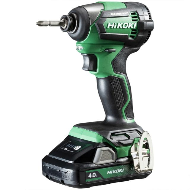 18V 充電式 インパクトドライバー 電池2個、充電器、ケース付 ビット別売り [KH01] HiKOKI WH18DE(2LC)【送料無料】