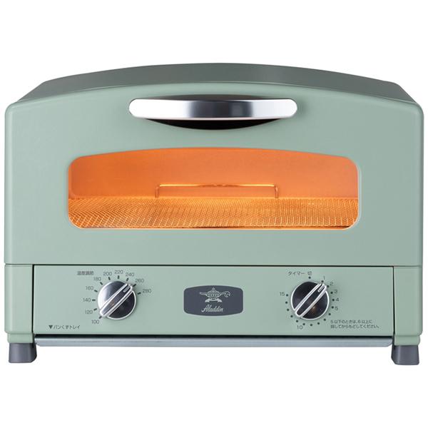 「遠赤グラファイト」が0.2秒で発熱グラファイトトースター(グリーン) アラジン AET-GS13C(G)【送料無料】 (AETGS13C(G))