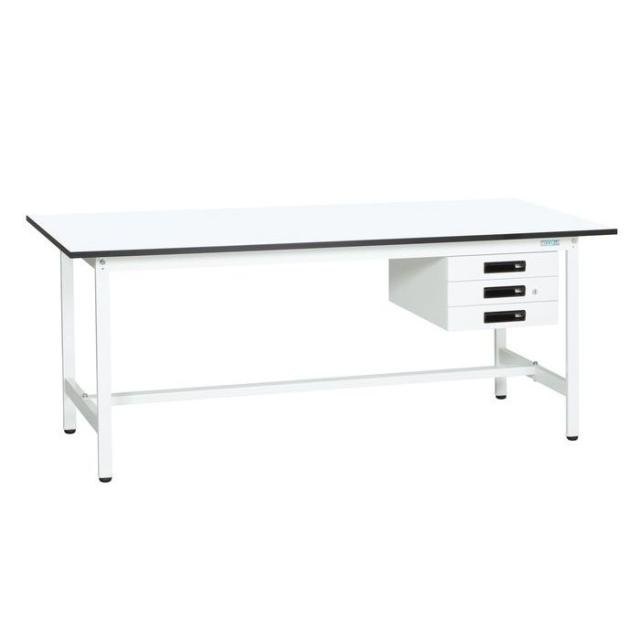 軽量作業台KAタイプ(キャビネット付) サカエ KA189CMW【送料無料】