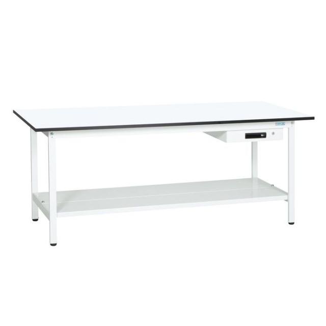 軽量作業台KAタイプ(キャビネット付・中板付) サカエ KA129ATMW【送料無料】