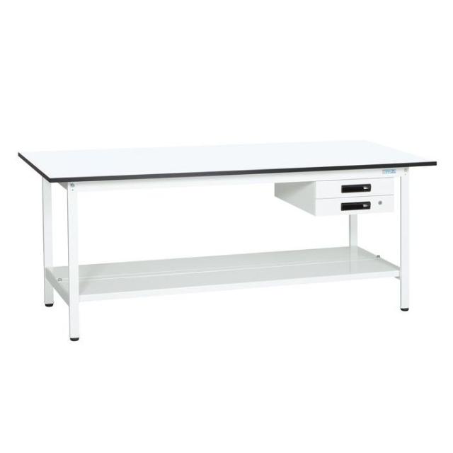 軽量作業台KAタイプ(キャビネット付・中板付) サカエ KA187BTMW【送料無料】