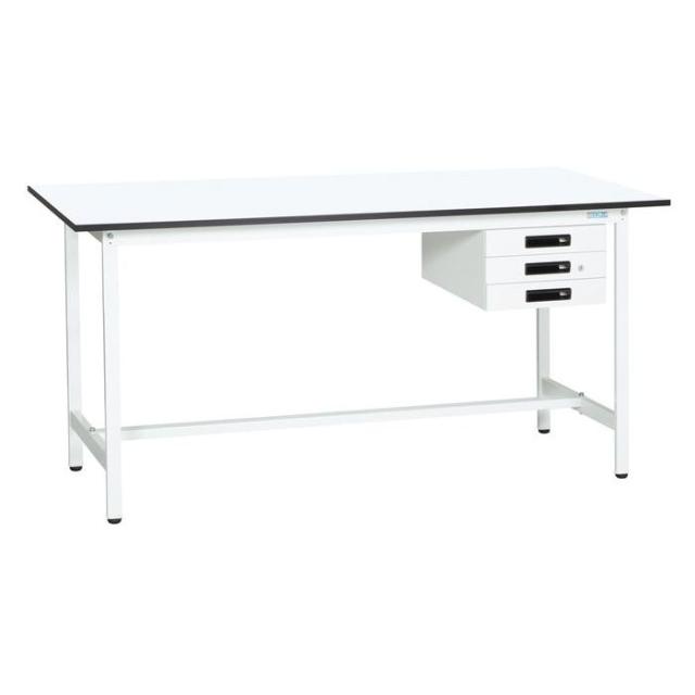 軽量立作業台KADタイプ(キャビネット付) サカエ KAD127CMW【送料無料】