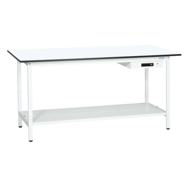 軽量立作業台KADタイプ(キャビネット付・中板付) サカエ KAD129ATMW【送料無料】