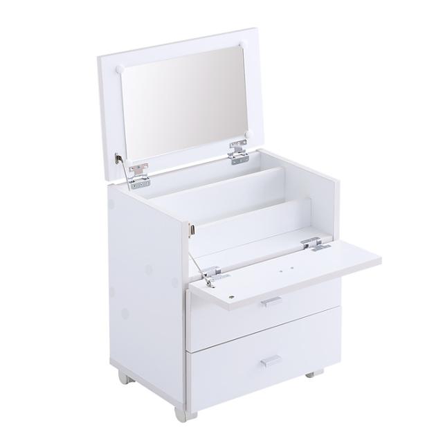 【offucia】オフーキア 大容量コスメワゴン(完成品) (ホワイト) ホームテイスト SH-05-81893-WH【送料無料】 (SH0581893WH)