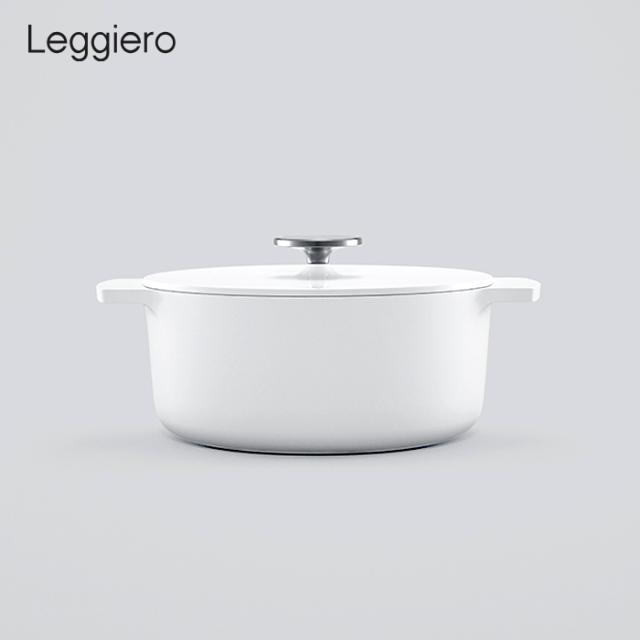 Leggiero(レジェロ) 無水調理鍋 (ホワイト)(18cm)