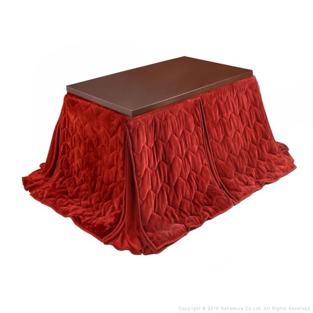 6段階に高さ調節できるダイニングこたつ〔スクット〕 135x80cm+専用こたつ布団 2点セット SAI 彩 コタツ 長方形 (ブラウン-レンガ×ブラウン) ナカムラ i-1100139brrg【送料無料】 (i1100139brrg)