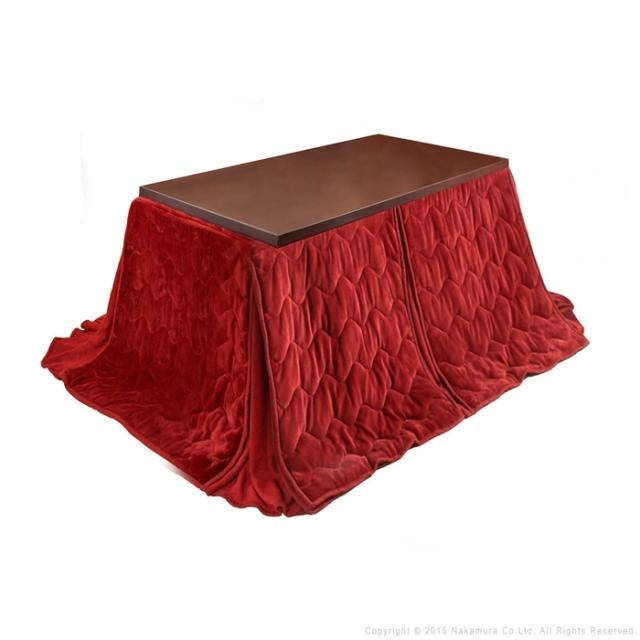 6段階に高さ調節できるダイニングこたつ〔スクット〕 150x90cm+専用こたつ布団 2点セット SAI 彩 コタツ 長方形 (ブラウン-レンガ×ブラウン) ナカムラ i-1100140brrg【送料無料】 (i1100140brrg)