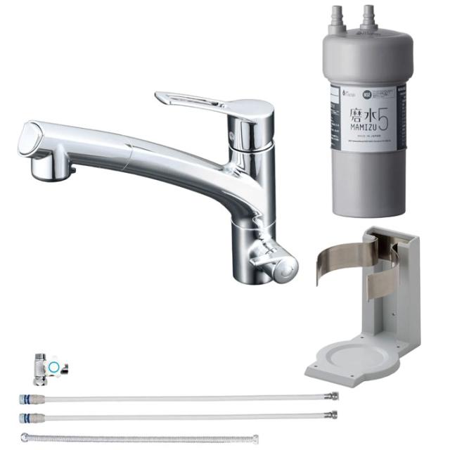 磨水5浄水器兼用シングルレバー混合水栓217型セット 水生活製作所 J217P-B217M【送料無料】 (J217PB217M)