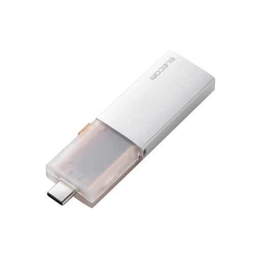 SSD 外付け 500GB USB3.2Gen2 読込最大1000MB/秒 USBメモリ型 スライド式 高速 耐衝撃 Type-C/USB-A 両対応 シルバー【メール便での発送商品】 エレコム ESD-EWC0500GSV【送料無料】 (ESDEWC0500GSV)