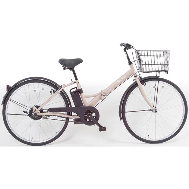 電動アシスト自転車 26型 SUISUI シングル 折り畳み ワンモードアシスト 5.8Ah ライトベージュ KAIHOU SST-DRO110BE【送料無料】 (SSTDRO110BE) 【納期目安：12/中旬入荷予定】