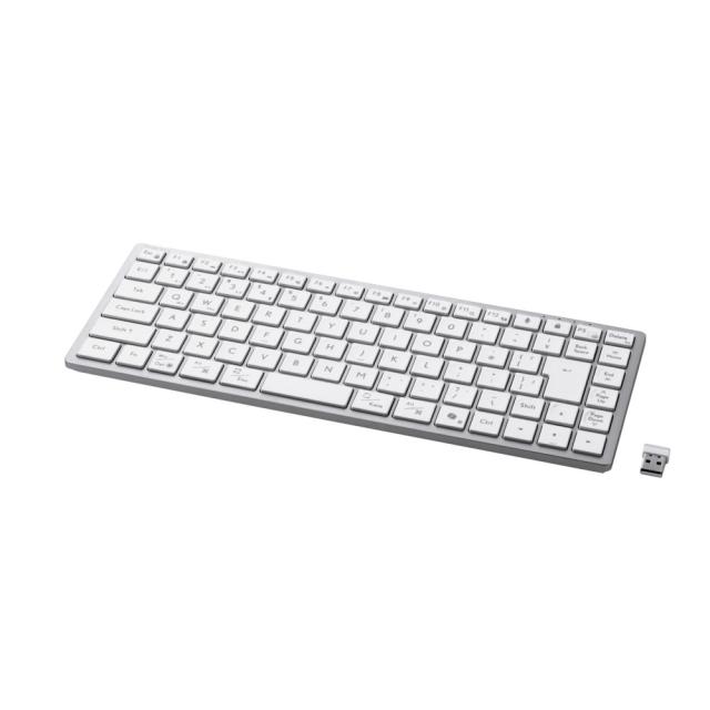 テンキーレス ワイヤレスキーボード Bluetooth & 無線2.4GHz両対応 日本語配列