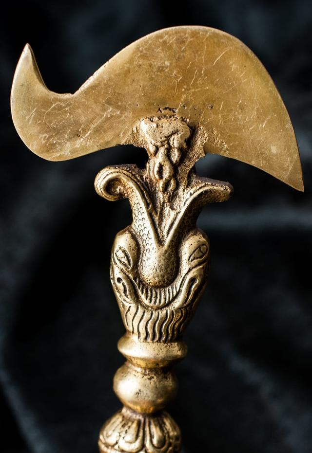 チベット密教法具 カルタリ ドルジェ 14cm / ヴァジュラ 金剛杵 アジア