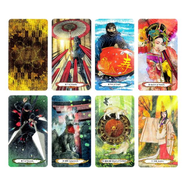 【送料無料】 忍者 タロット Ninja Tarot / 占い カード オラクル ルノルマン スピリチュアル 虹屋 コーヒーカード インド 本 印刷物 ステッカー ポストカード ポスター_1