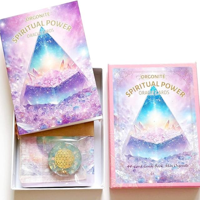 【送料無料】 オルゴナイトスピリチュアルパワーオラクルカード Orgonite Spiritual Power Oracle Cards / 占い タロット ルノルマン konkanipe コーヒーカード インド 本 印刷物 ステッカー ポストカード ポスター_1