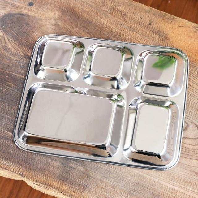 インドカレー 皿インド産　カレー皿　5枚アウトドア ステンレス 皿 楽天市場】カレー皿 27.5cm ロッコ カレープレート ステンレス製