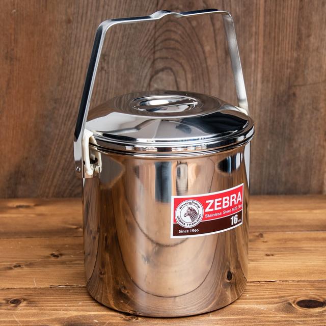【送料無料】 2個セット】〔16cm 3L〕ブッシュクラフトの定番 ゼブラ社のビリー缶 ビリーポット 焚き火とキャンプの直火調理へ〔ステンレスSUS304製〕 / ビリカン ビリーカン 焚火缶 インド 弁当箱 ランチボックス アジアン食品 エスニック食材_2