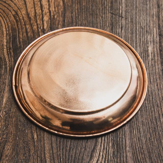 【送料無料】 【6個セット】ネパールの銅製 小皿 直径14.5cm / 礼拝用品 小物入れ オイルランプ インド お香立て インセンス アジア エスニック_4