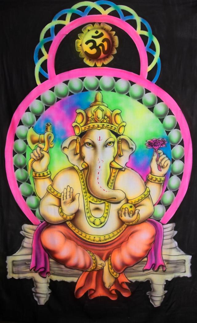 珍しい 送料無料 ブラシペイントバティック ガネーシャ サイケデリック トランス ゴア レイブ スオミ 爆安セール Www Servblu Com