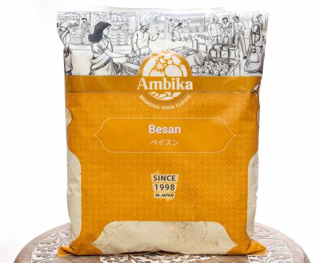 エスニック食材の通販はau　Flour　(Besan)【1kgパック】　ベサン粉　Ambika(アンビカ)　カレー　スパイス　PAY　マーケット－通販サイト　マーケット　Gram　アジアの雑貨と衣料　TIRAKITA　au　PAY　アジアン食品　インド