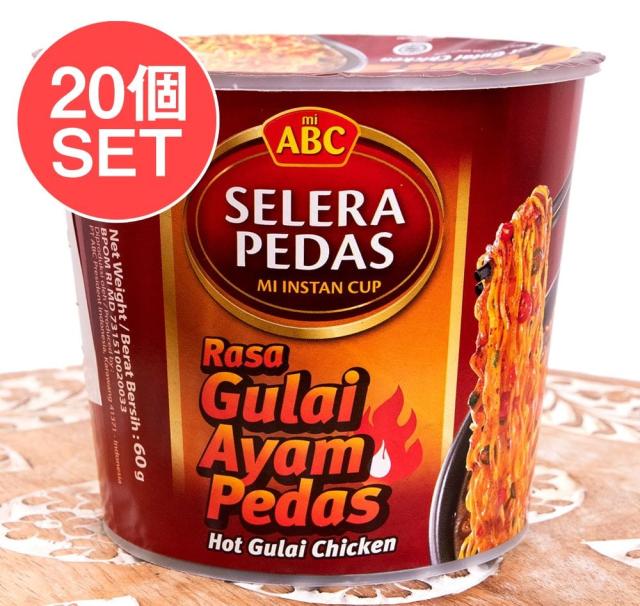 【送料無料 20個セット】激辛チキンカレー グライアヤムプダス味 インスタントラーメン Gulai Ayam Pedas【ABC】 / インドネシア料理 インスタント麺 ハラル パスタ アジア ヌードル アジアン食品 エスニック食材の通販は 5,080円