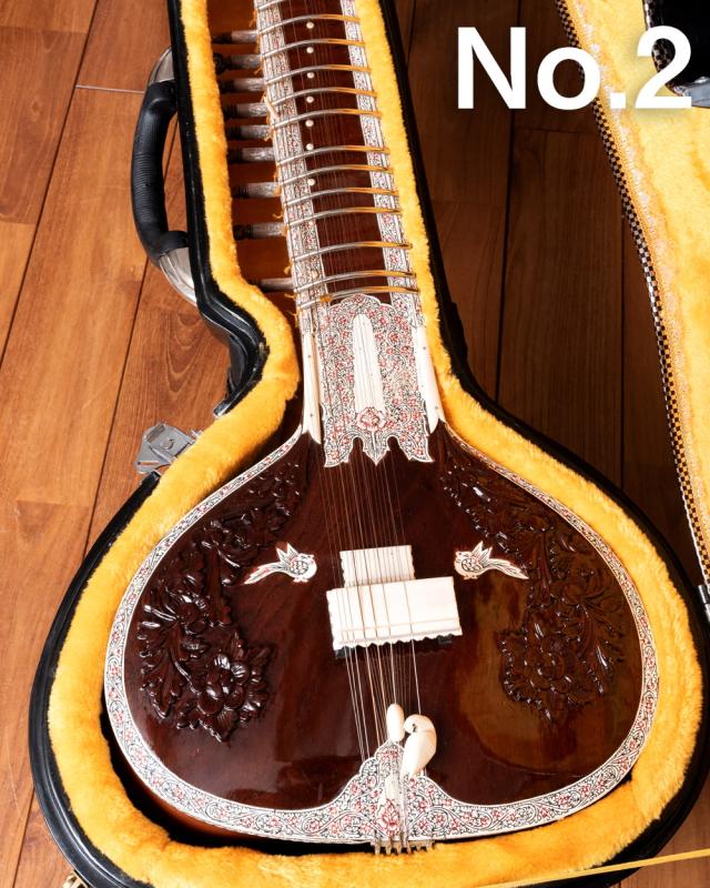 【送料無料】 一流メーカー製シタールセット（ダブルトゥンバ）（Kanailal ＆ Sons） / ダブルトゥンバシタール Sitar インド 楽器 民族楽器 インド楽器 エスニック楽器 ヒーリング楽器_9