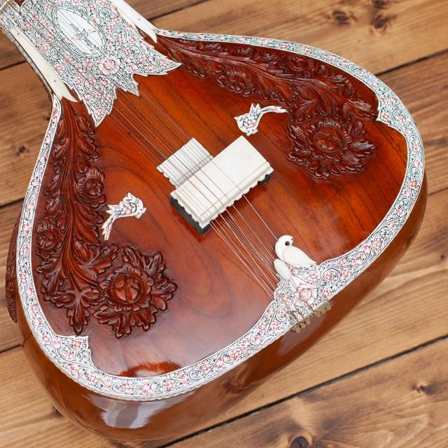 【送料無料】 一流メーカー製シタールセット（ダブルトゥンバ）（Kanailal ＆ Sons） / ダブルトゥンバシタール Sitar インド 楽器 民族楽器 インド楽器 エスニック楽器 ヒーリング楽器_3