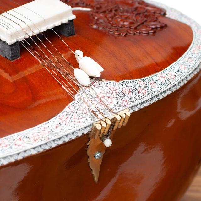 【送料無料】 一流メーカー製シタールセット（ダブルトゥンバ）（Kanailal ＆ Sons） / ダブルトゥンバシタール Sitar インド 楽器 民族楽器 インド楽器 エスニック楽器 ヒーリング楽器_6
