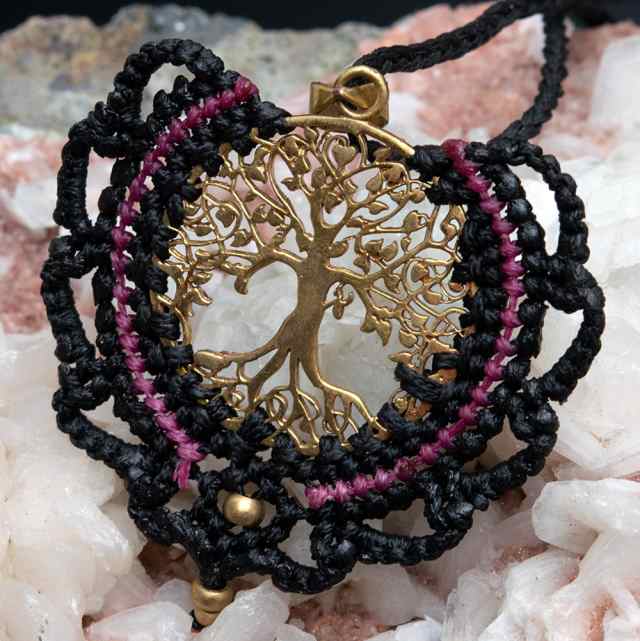 生命の木 Tree Of Life のマクラメ ネックレス ペンダント マクラメ編み Macrame ハンドメイド ヘンプ コットン エスニック アジア イの通販はau Pay マーケット インド アジアの雑貨と衣料 Tirakita