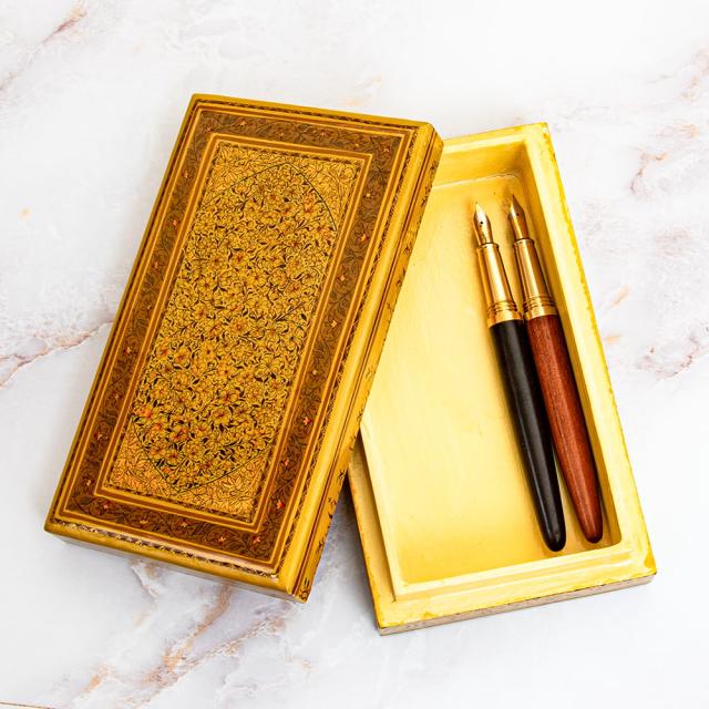 【送料無料】 【超高精細 一点もの】カシミールのペーパーマッシュ 箱型小物入れ 約17.5cm x 約10cm / ミニアチュール 細密画 ペルシャ アジア アジアン デコレーション インテリア エスニック_10