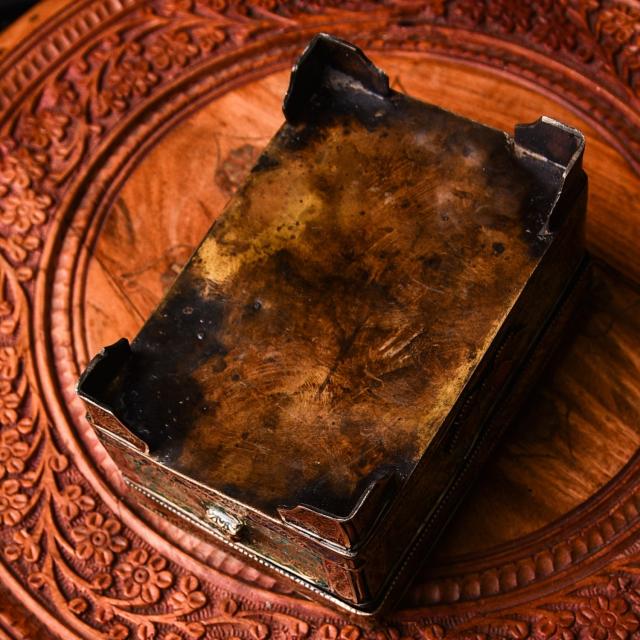 【送料無料】 【高精細】無限唐草 チベタン ジュエル ボックス ヴィシュヌ 15.5 x 10.5cm / 小物入れ ジュエルボックス 宝石箱 文具箱 インド ピルケース アクセサリーケース エスニック アジア 雑貨_10