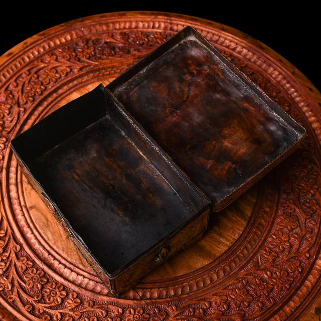 【送料無料】 【高精細】無限唐草 チベタン ジュエル ボックス ヴィシュヌ 15.5 x 10.5cm / 小物入れ ジュエルボックス 宝石箱 文具箱 インド ピルケース アクセサリーケース エスニック アジア 雑貨_11