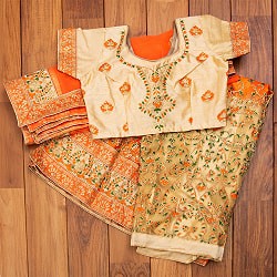 最終値下げ】レヘンガドレス セット インド オレンジ パーティー