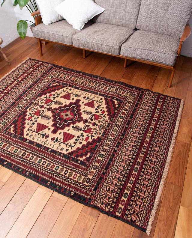 送料無料】 【一点物】バルーチ カル ムハマディ族 遊牧民による草木染