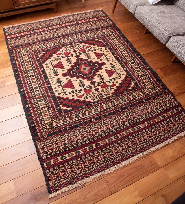 送料無料】 【一点物】バルーチ カル ムハマディ族 遊牧民による草木染