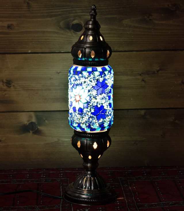 ランプ テーブルランプ 1灯 モザイクガラス トルコランプ ピンク 卓上
