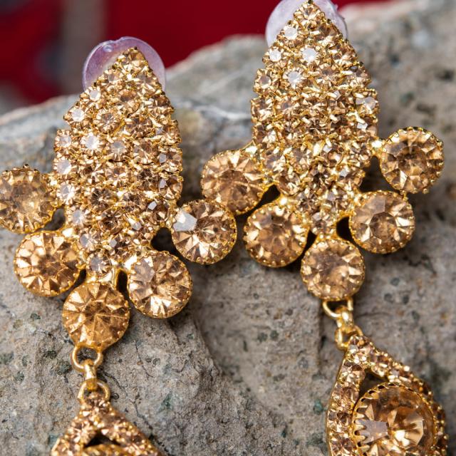 インドアクセサリー2点セット〔ネックレス ピアス〕 パーティーや結婚 