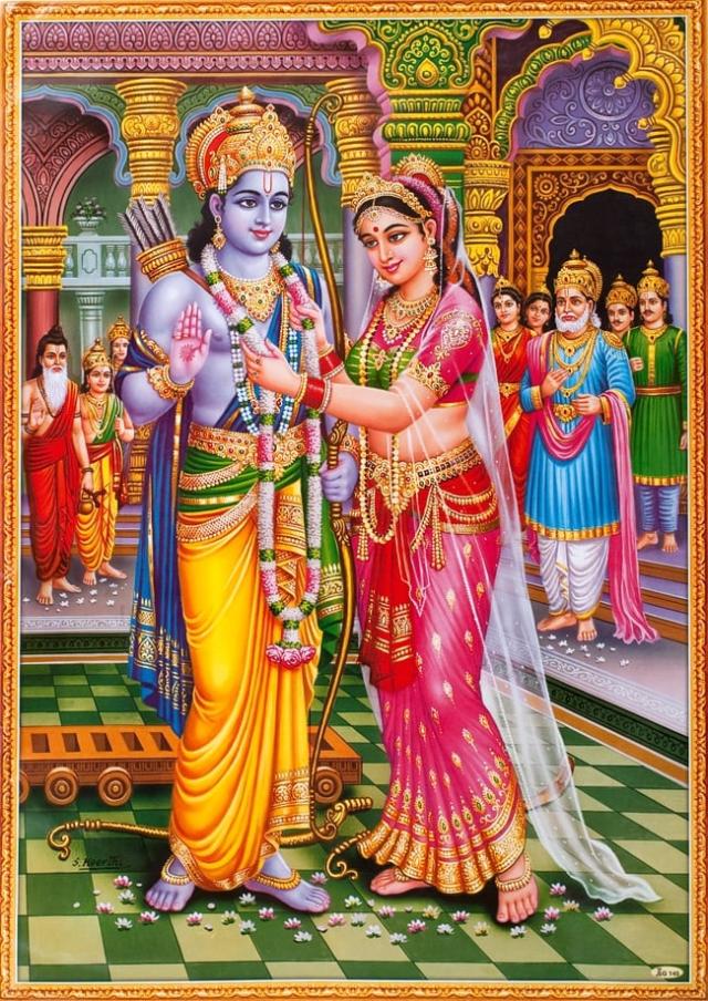 ラーマヤナービンテージポスター額縁付