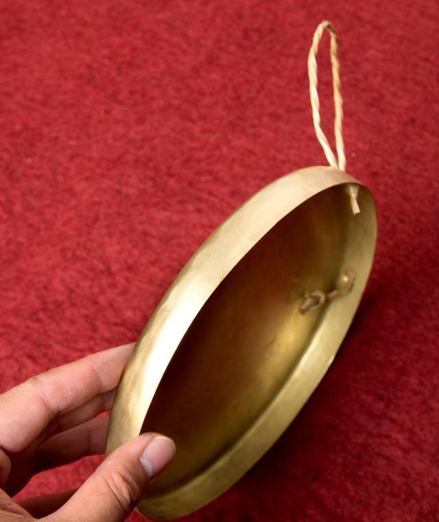 ゴング鐘 黄銅 打楽器 ベトナムのゴング 銅鑼 18cm ドラ 鐘 ベル 民族