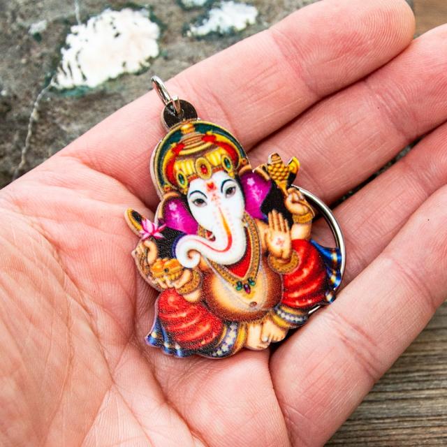 ガネーシャ キーホルダー 、ペンダント、金運 開運 お守り　魔除け　象神 楽天市場】インドの 神様 キーホルダー ガネーシャ シヴァ ラクシュミ