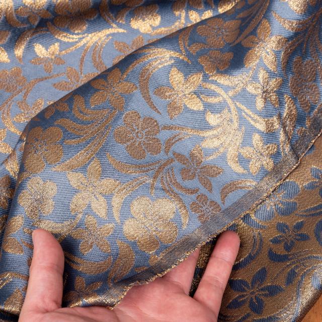 1m単位切り売り〕インドの伝統模様布 光沢感のあるブロケード