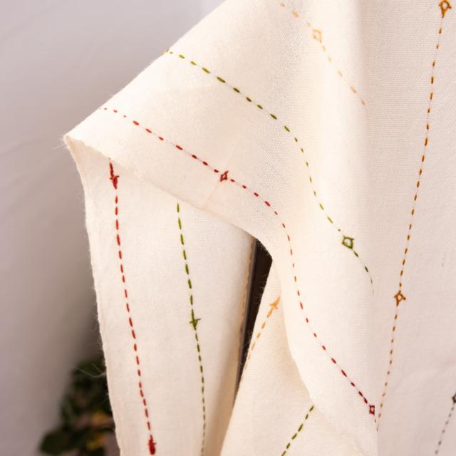 【送料無料】 ブジョーディ村の手織りショール / ストール マフラー ブランケット カッチ 刺繍 TIRAKITA(ティラキタ) ドゥパッタ スカーフ レディース エスニック衣料 アジアンファッション エスニックファッション_9