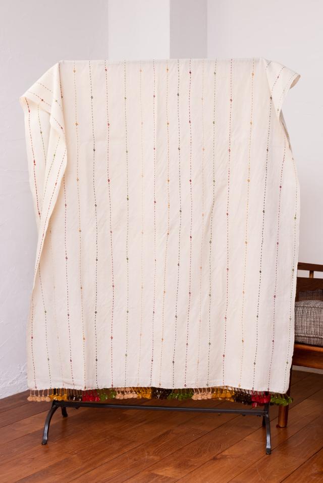 【送料無料】 ブジョーディ村の手織りショール / ストール マフラー ブランケット カッチ 刺繍 TIRAKITA(ティラキタ) ドゥパッタ スカーフ レディース エスニック衣料 アジアンファッション エスニックファッション_8