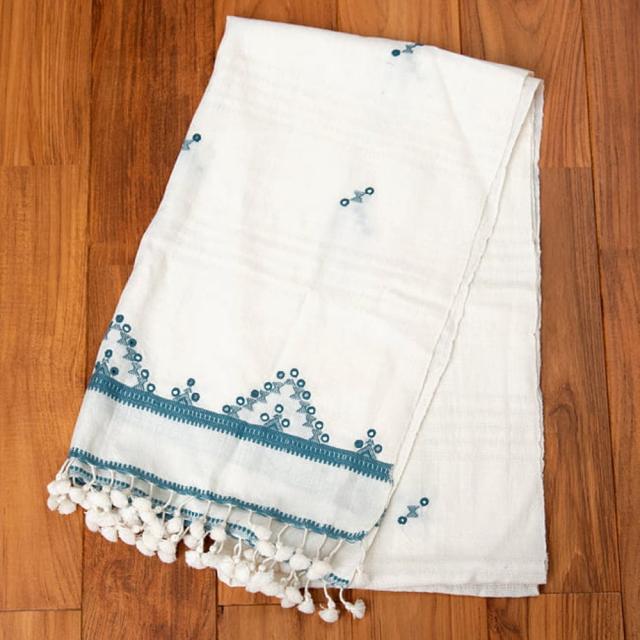 【送料無料】 ブジョーディ村の手織りショール / ストール マフラー ブランケット カッチ 刺繍 TIRAKITA(ティラキタ) ドゥパッタ スカーフ レディース エスニック衣料 アジアンファッション エスニックファッション