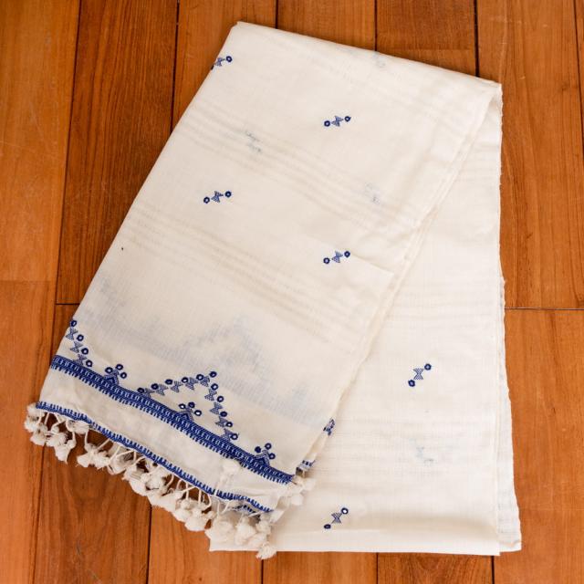 【送料無料】 ブジョーディ村の手織りショール / ストール マフラー ブランケット カッチ 刺繍 TIRAKITA(ティラキタ) ドゥパッタ スカーフ レディース エスニック衣料 アジアンファッション エスニックファッション