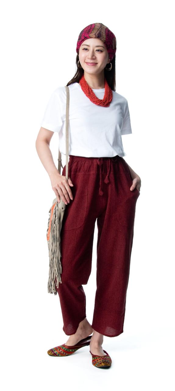 やわらかコットンのシンプルストレートパンツ ロングパンツ 女性 ネパール ボトムス メンズ レディース ユニセックス エスニック衣料 の通販はau Pay マーケット インド アジアの雑貨と衣料 Tirakita