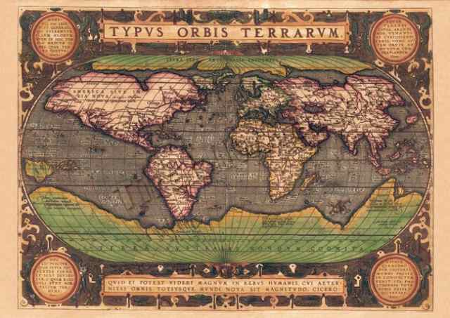 16世紀】アンティーク地図ポスター TYPVS ORBIS TERRARVM 【世界地図