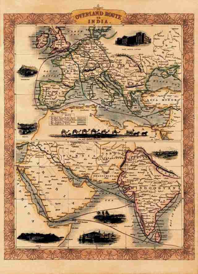 19世紀 アンティーク地図ポスター Overland Route To India ヨーロッパ インド周辺 古地図 世界地図 東南アジア 本 印刷物 ステの通販はau Pay マーケット インド アジアの雑貨と衣料 Tirakita